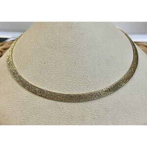 Y2K DEADSTOCK Stardust Choker Necklace Collar Gold Tone Glam Mob Wife Holiday